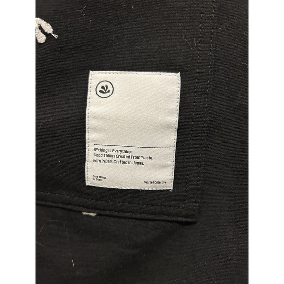 Wasted Collective Women's Organic Recycled Capris Black wLogo & Pockets Plus SzL - Picture 3 of 10
